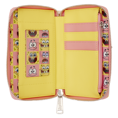 SpongeBob SquarePants & Patrick Star Checkered Zip Around Wallet LOUNGEFLY