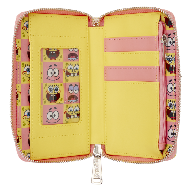 SpongeBob SquarePants & Patrick Star Checkered Zip Around Wallet LOUNGEFLY
