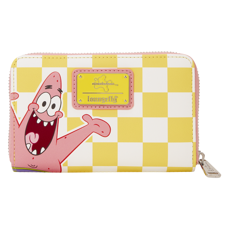 SpongeBob SquarePants & Patrick Star Checkered Zip Around Wallet LOUNGEFLY
