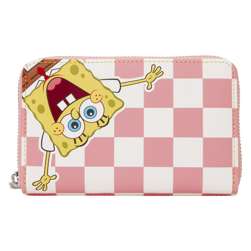 SpongeBob SquarePants & Patrick Star Checkered Zip Around Wallet LOUNGEFLY