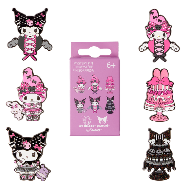 Sanrio My Melody & Kuromi Mystery Box Pin LOUNGEFLY