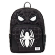 Spider-Man Black & White Suit Cosplay Quilted Full-Size Backpack - LOUNGEFLY