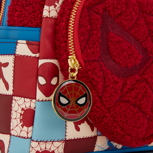 Loungefly Spider-Man Sherpa Heart Mini Backpack