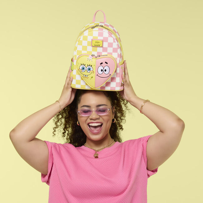 SpongeBob SquarePants & Patrick Star Checkered Mini Backpack LOUNGEFLY