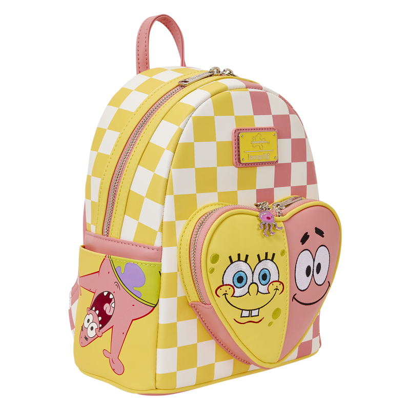 SpongeBob SquarePants & Patrick Star Checkered Mini Backpack LOUNGEFLY