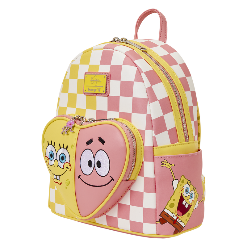 SpongeBob SquarePants & Patrick Star Checkered Mini Backpack LOUNGEFLY