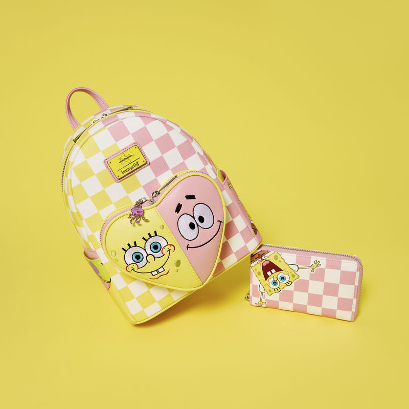 SpongeBob SquarePants & Patrick Star Checkered Mini Backpack LOUNGEFLY