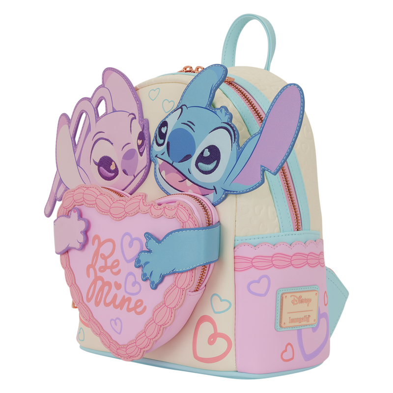 Stitch & Angel Be Mine Mini Backpack LOUNGEFLY