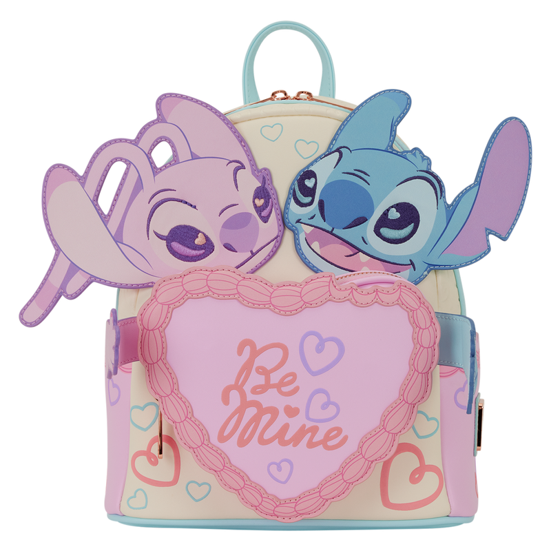 Stitch & Angel Be Mine Mini Backpack LOUNGEFLY