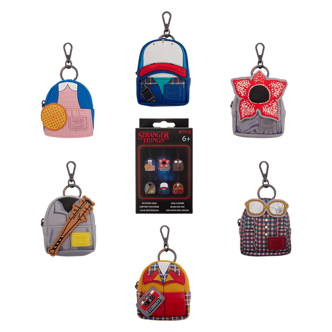 Stranger Things Mystery Mini Backpack Keychain Charm LOUNGEFLY