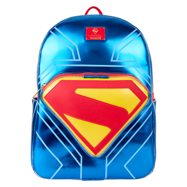 Superman Light Up Glow Full-Size Backpack LOUNGEFLY