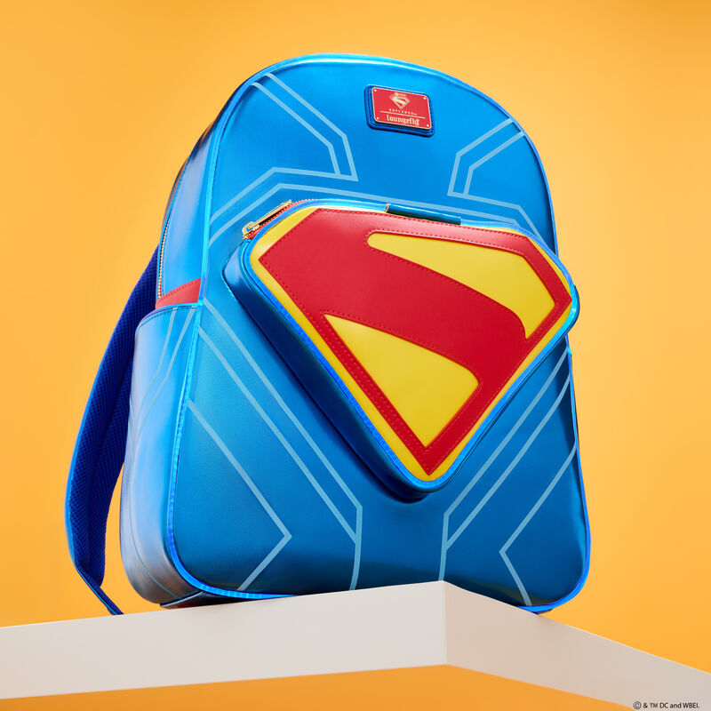 Superman Light Up Glow Full-Size Backpack LOUNGEFLY