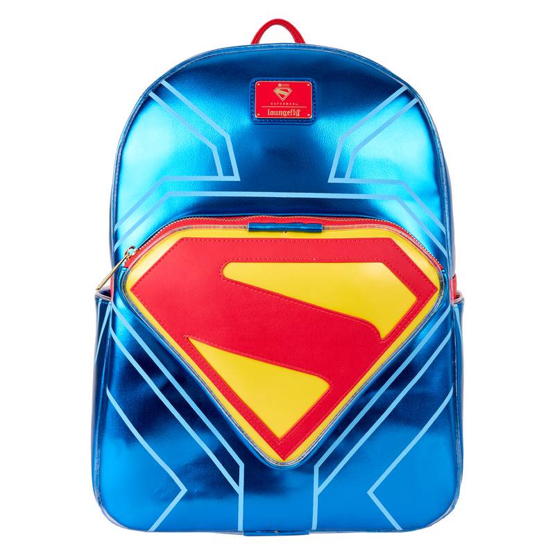 Superman Light Up Glow Full-Size Backpack LOUNGEFLY