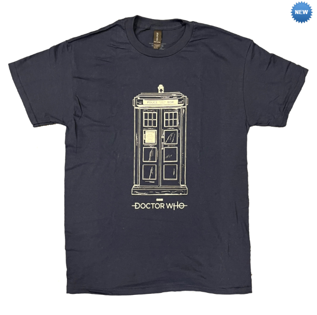 Doctor Who Tardis Sketch Design T-Shirt