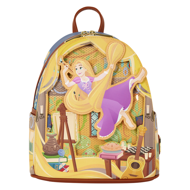 Tangled Rapunzel Glow Pin Trader Mini Backpack LOUNGEFLY