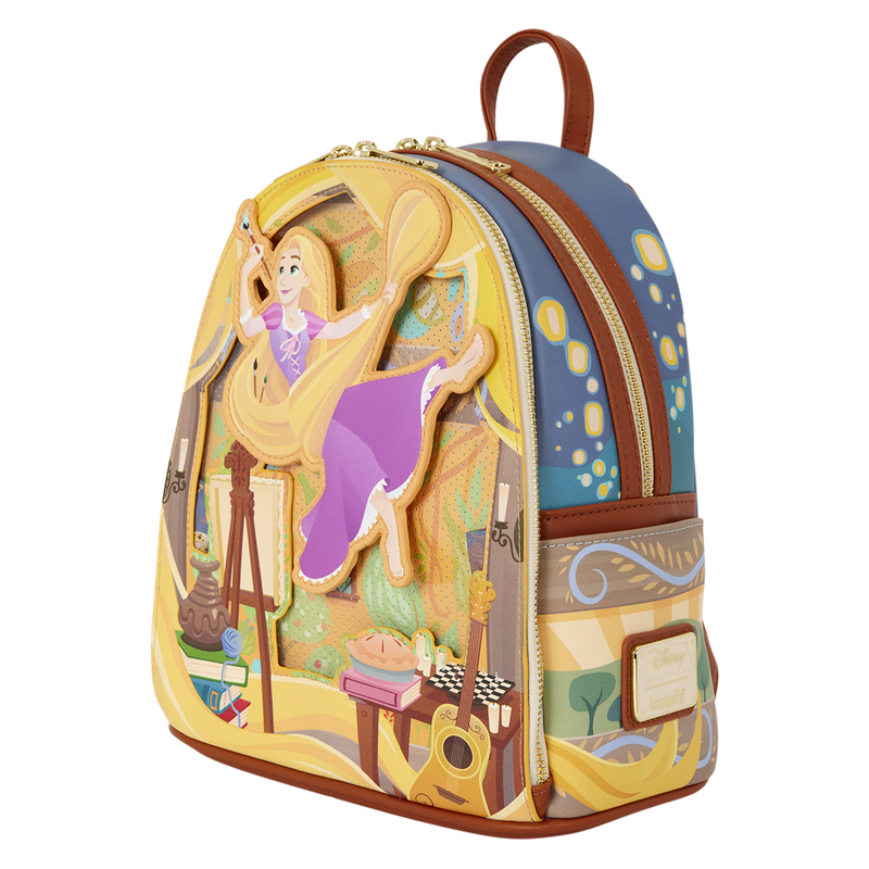Tangled Rapunzel Glow Pin Trader Mini Backpack LOUNGEFLY