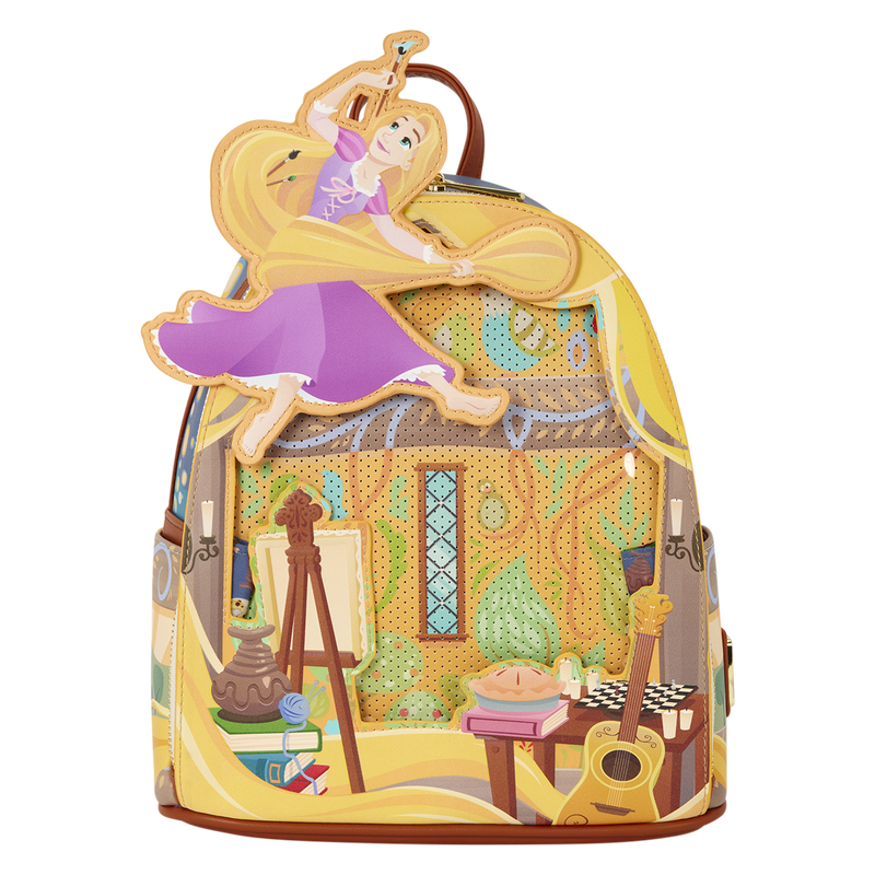Tangled Rapunzel Glow Pin Trader Mini Backpack LOUNGEFLY