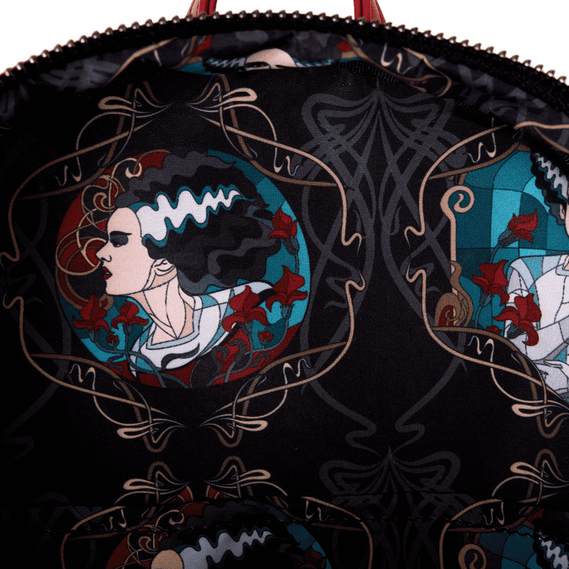 Universal Monsters The Bride Of Frankenstein Stained Glass Mini Backpack LOUNGEFLY