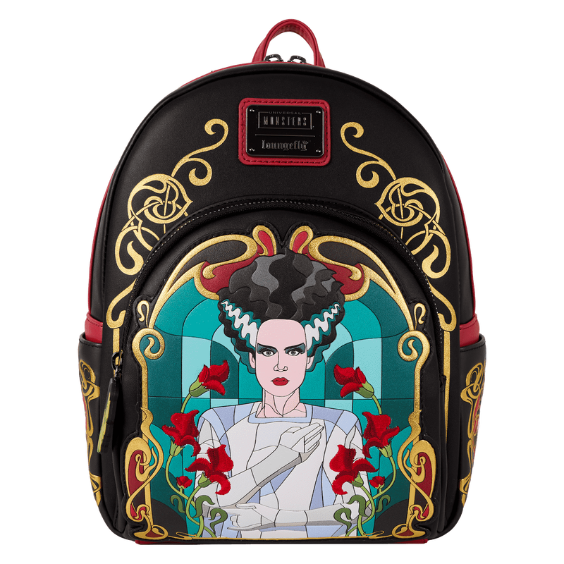 Universal Monsters The Bride Of Frankenstein Stained Glass Mini Backpack LOUNGEFLY
