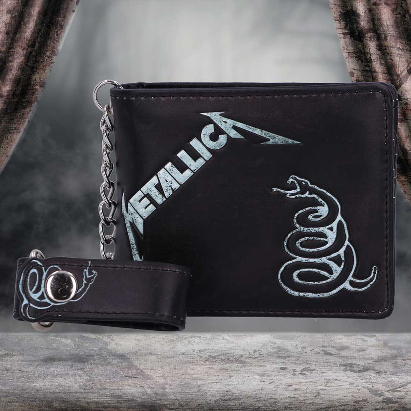 Metallica - Black Album Wallet Officially licensed Metallica Black Album Wallet with Chain