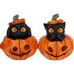 Three Wise Pumpkin Patch Three Wise Halloween Pumpkin Patch Cats 7.7cm NEMESIS NOW