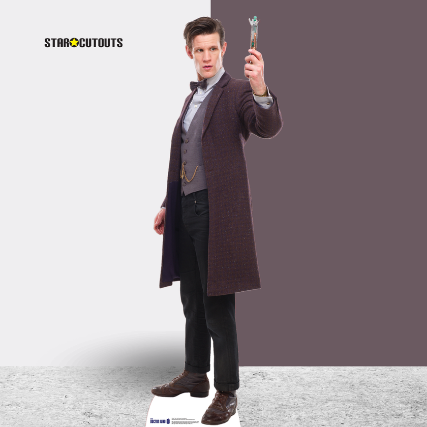 SC607 The 11th Doctor 2013 Screwdriver Matt Smith Cardboard Cut Out Height 180cmDoctor Who Cardboard Cutouts | Life Size Characters UK