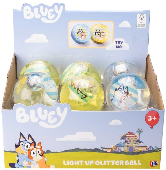 BLUEY LIGHT UP GLITTER BALL