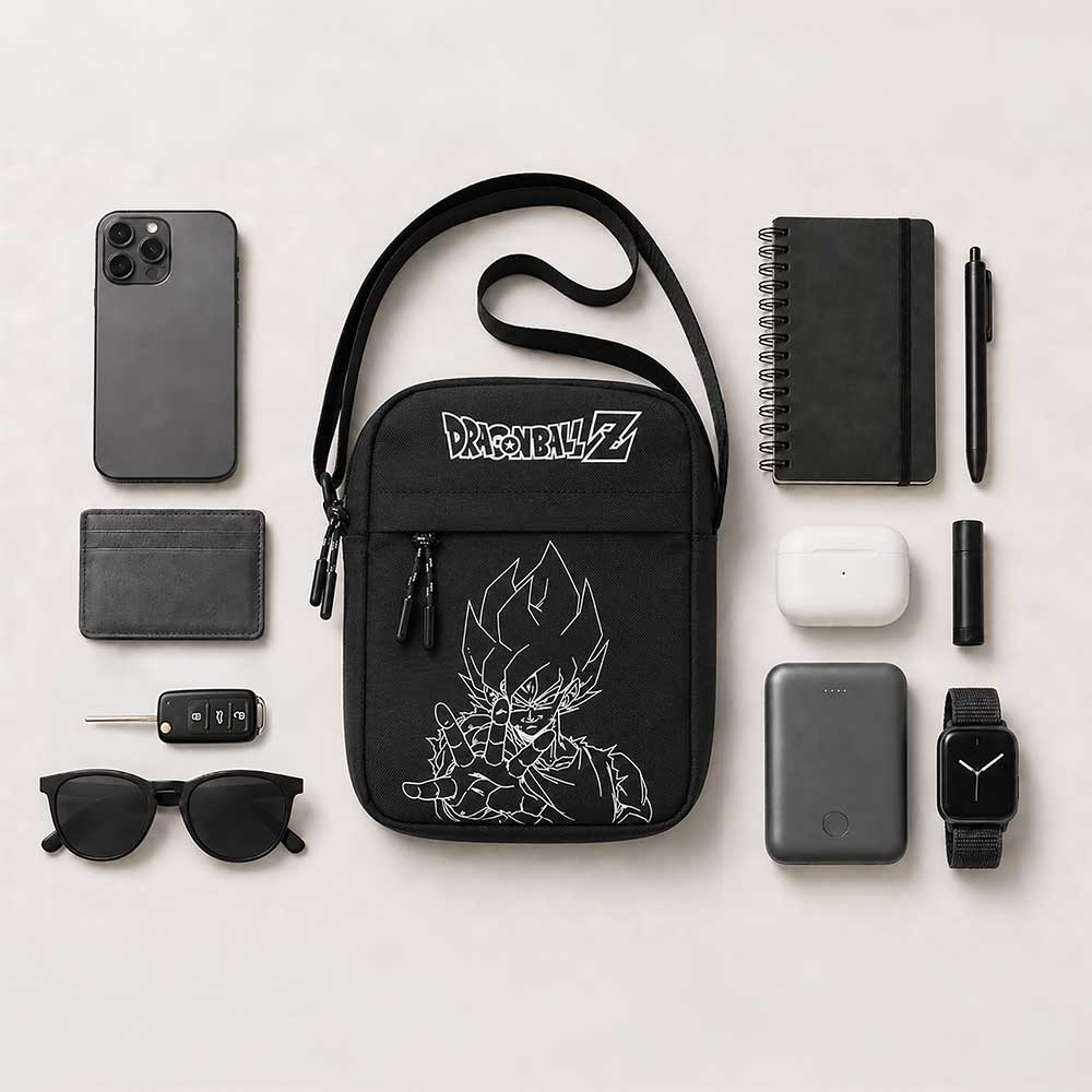 Dragon Ball Z Super Saiyan Goku (Black) Crossbody Bag 22.8cm NEMESIS NOW