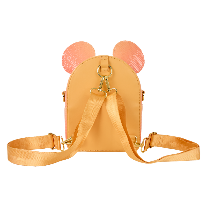 Loungefly - Mickey Mouse Glitter Sequin Convertible Mini Backpack & Crossbody Bag