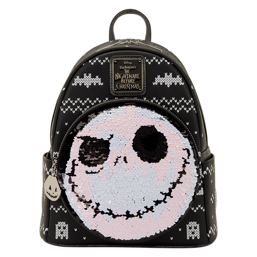 Loungefly - The Nightmare Before Christmas Jack Skellington Reversible Sequins Mini Backpack