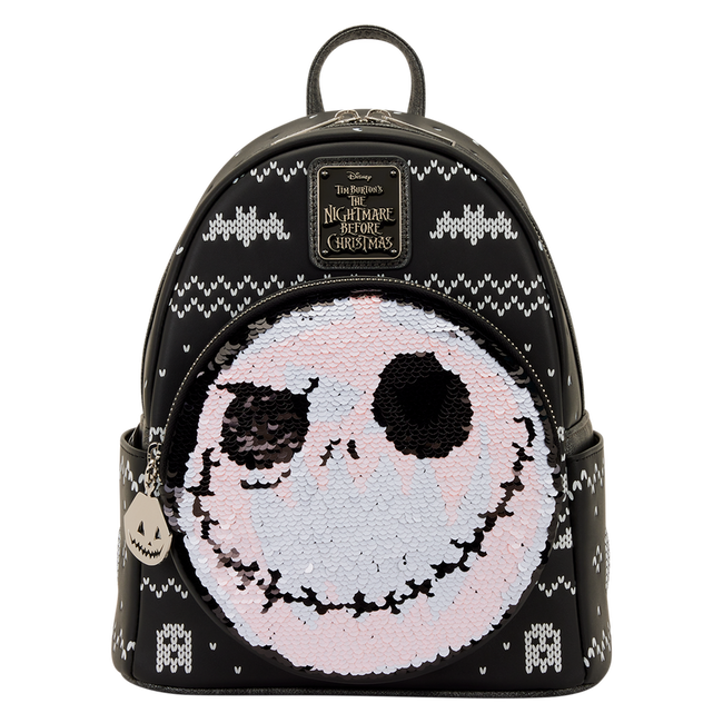 Loungefly - The Nightmare Before Christmas Jack Skellington Reversible Sequins Mini Backpack