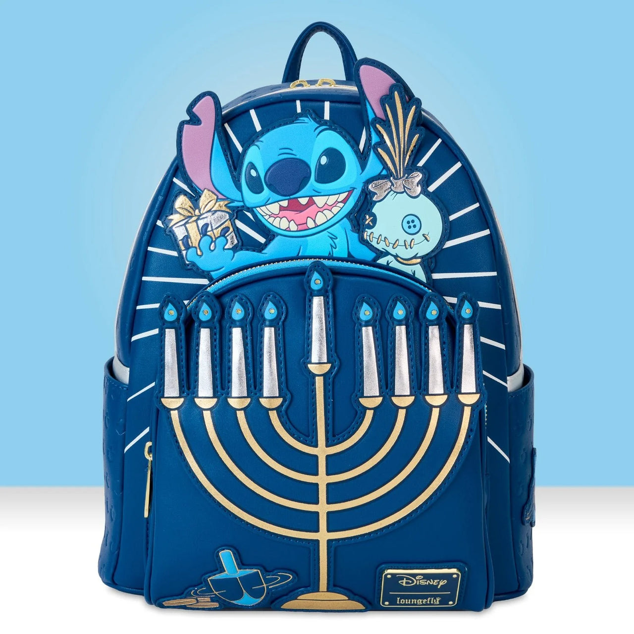 Loungefly - Disney Lilo & Stitch Light Up Menorah Stitch Mini Backpack