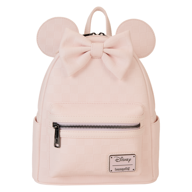 Loungefly - Minnie Mouse Checkered Texture Mini Backpack - Pink