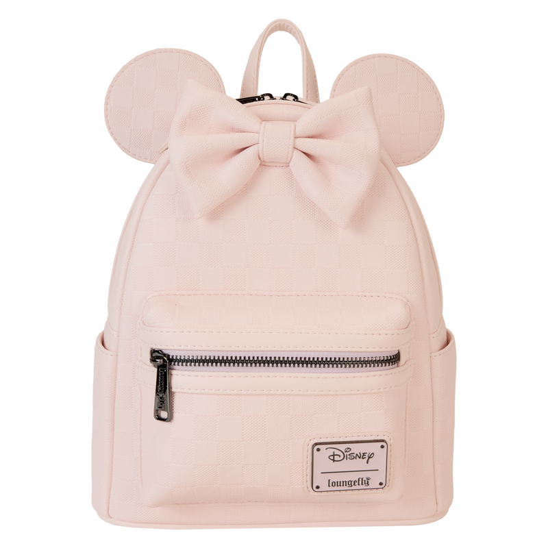 Loungefly - Minnie Mouse Checkered Texture Mini Backpack - Pink