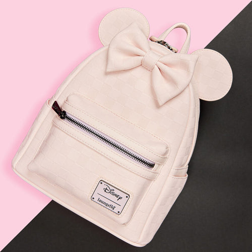 Loungefly - Minnie Mouse Checkered Texture Mini Backpack - Pink