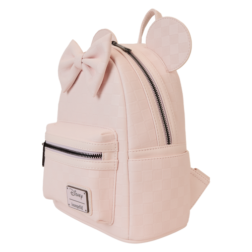 Loungefly - Minnie Mouse Checkered Texture Mini Backpack - Pink