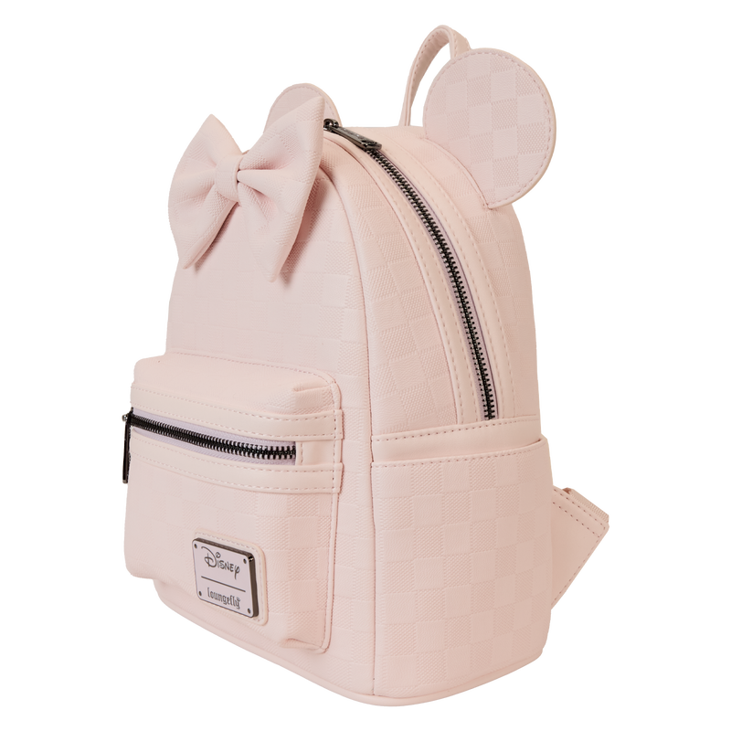 Loungefly - Minnie Mouse Checkered Texture Mini Backpack - Pink