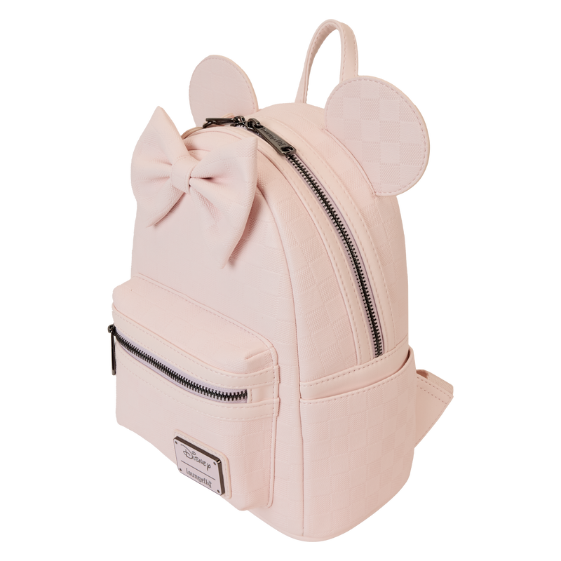 Loungefly - Minnie Mouse Checkered Texture Mini Backpack - Pink