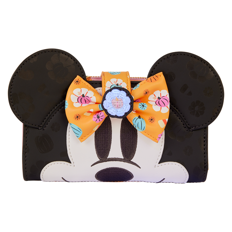 Loungefly - Minnie Mouse Cosplay Floral Pumpkin Flap Wallet