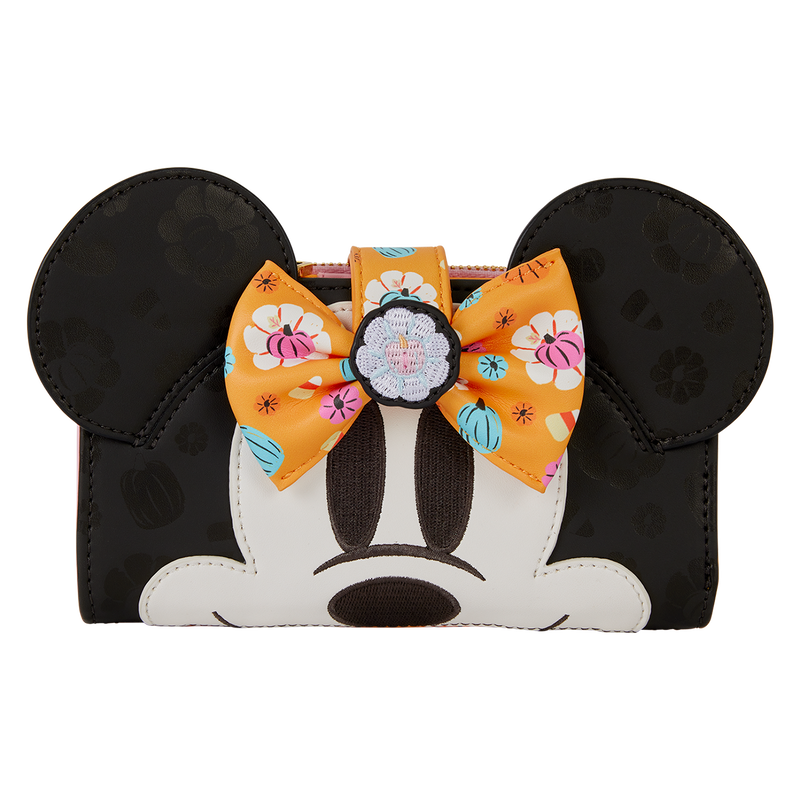 Loungefly - Minnie Mouse Cosplay Floral Pumpkin Flap Wallet
