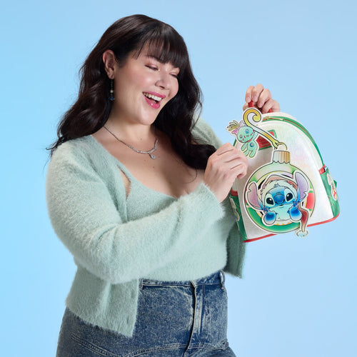 Loungefly - Stitch & Scrump Iridescent Holiday Ornament Mini Backpack