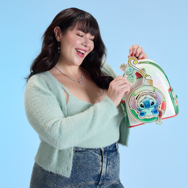 Loungefly - Stitch & Scrump Iridescent Holiday Ornament Mini Backpack