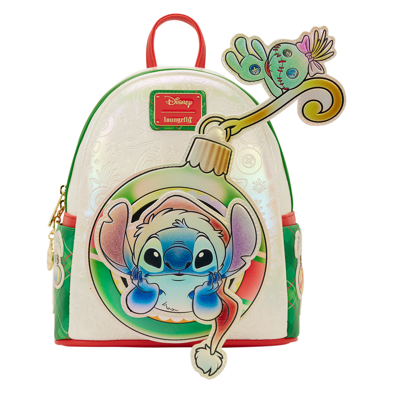 Loungefly - Stitch & Scrump Iridescent Holiday Ornament Mini Backpack