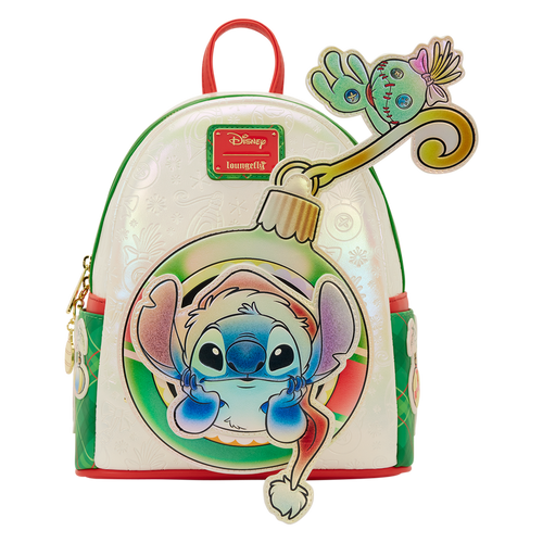 Loungefly - Stitch & Scrump Iridescent Holiday Ornament Mini Backpack