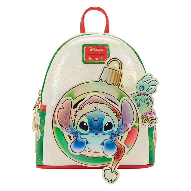 Loungefly - Stitch & Scrump Iridescent Holiday Ornament Mini Backpack
