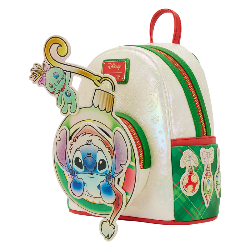 Loungefly - Stitch & Scrump Iridescent Holiday Ornament Mini Backpack