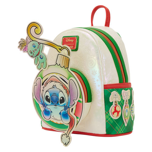 Loungefly - Stitch & Scrump Iridescent Holiday Ornament Mini Backpack