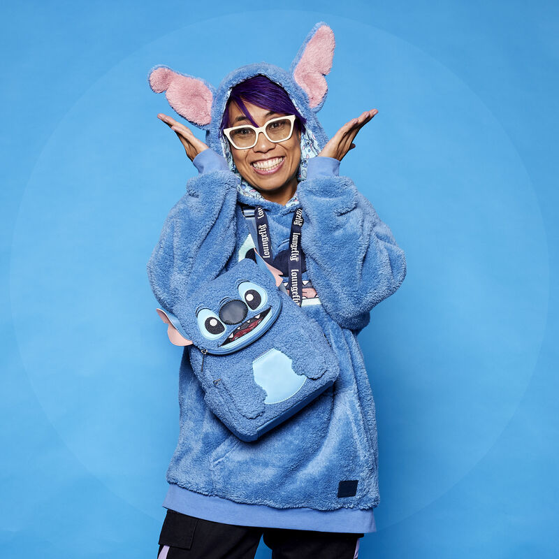 Loungefly - Stitch Plush Sherpa Cosplay Mini Backpack