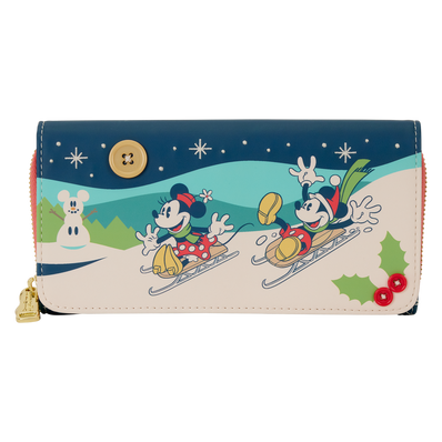 Loungefly - Mickey & Minnie Holiday Wristlet Wallet