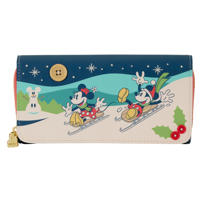 Loungefly - Mickey & Minnie Holiday Wristlet Wallet